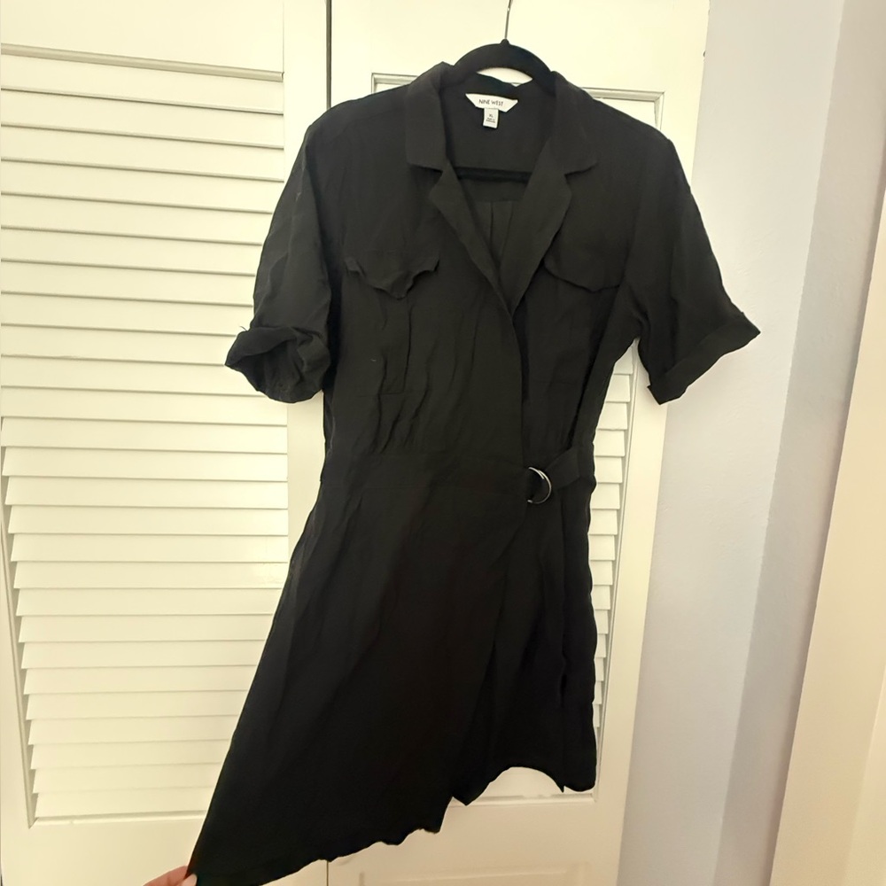 Black Short Sleeve Dress Nine West L/XL